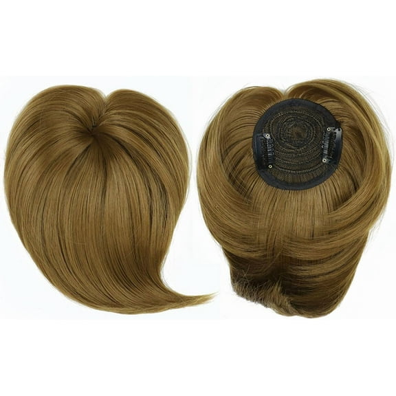 Aorsher Hair Topper Hairpieces for Women Crown Toppers Hairpieces Clip in Hair Topper for Thinning Hair Synthetic Hair Extension 7inch Dark Linen