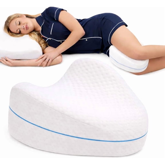 Aorsher Leg & Knee Support Pillow for Side Sleepers, Soothing Orthopedic Cushion for Sciatica Nerve, Back Hips Joints Pain Relief, Leg Spacer for Pregnancy and Posture Alignment
