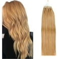thumbnail image 1 of Aorsher Micro Links Human Hair Extensions Strawberry Blonde Micro Loop Hair Extensions Micro Ring Remy Hair Extensions 24Inch 100Strands Cold Fusion Extensions for Women, 1 of 9