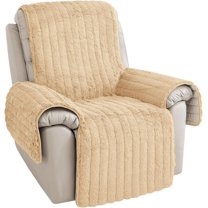 Aorsher Plush Recliner Slipcover, Artificial Wool Lazy Boy Chair Cover for Recliner Chairs and Furniture, Quilted Cover for Home