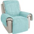 thumbnail image 1 of Aorsher Plush Recliner Slipcover, Artificial Wool Lazy Boy Chair Cover for Recliner Chairs and Furniture, Quilted Cover for Home, 1 of 16