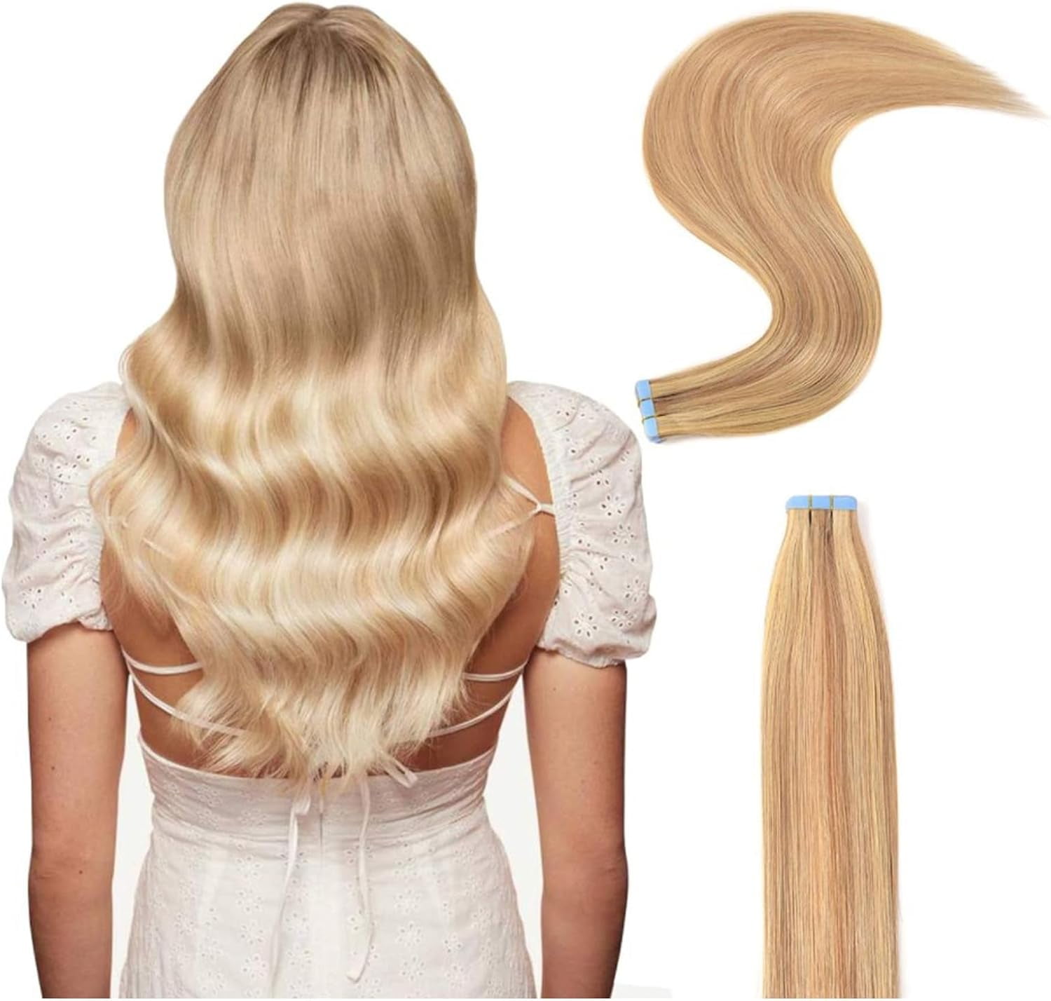 Aorsher Remy Hair Extensions, 16 Inch 20 pcs 50g Tape in 