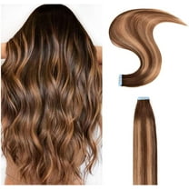 Aorsher Remy Hair Extensions, 16 Inch 20 pcs 50g Tape in Hair Extensions, Human Hair Straight Tape in Human Hair Extensions, Natural Black Hair