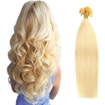 Aorsher U-Shaped Pre-Bonded Remy Human Hair Extensions, 100 Strands Per Pack, Auburn Nail Tips, Italian Keratin Fusion Wigs, Long Straight Silky for Women, 18 Inch, 50g