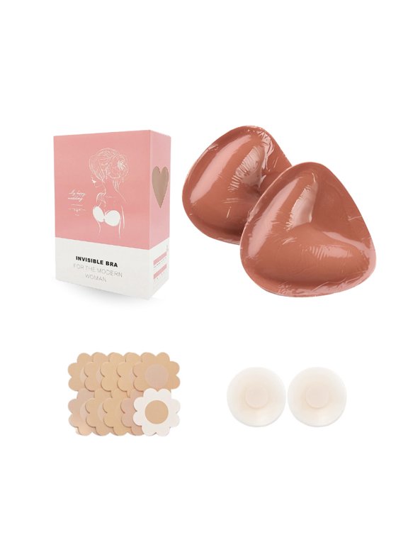 Ultra Push Up Sticky Bra Pads Inserts for Women, Double Sided Stick on Bra for Sports, Swimsuit, Bikini, Reusable & Invisible Lift