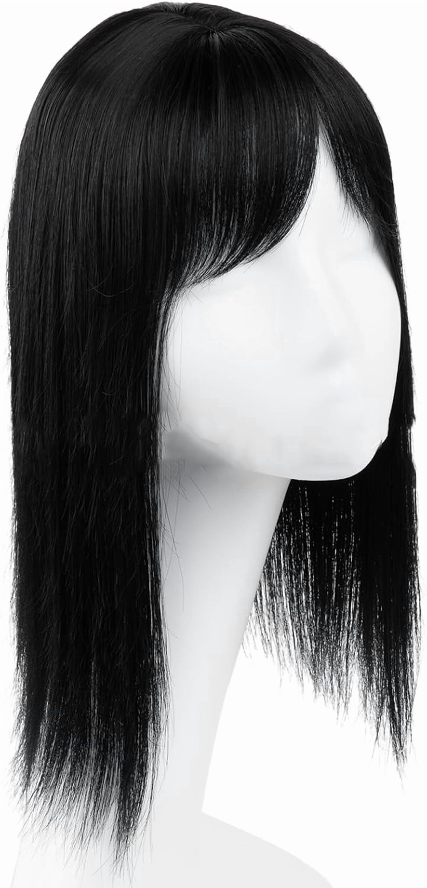 Aorsher Women's Hair Accessories, Synthetic Hair Accessories with Bangs Hair Accessories for Thin Hair, 16 Inch Clip-In Hair Accessories Top Extensions Bleached Blonde
