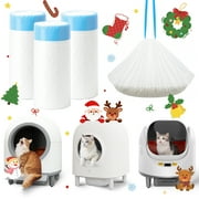 Aoruefar 45 Count Extra Large Cat Litter Box Trash Bags, Cat Litter Waste Receptacles Bags for Cleanpethome Self-Cleaning Cat Litter Box