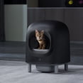 thumbnail image 1 of Aoruefar Automatic Cat Litter Box, APP Remote Control Self Cleaning Cat Litter Box, Alerts, Odor Suppression, For Multiple Cats Family with Black Shell, 1 of 5