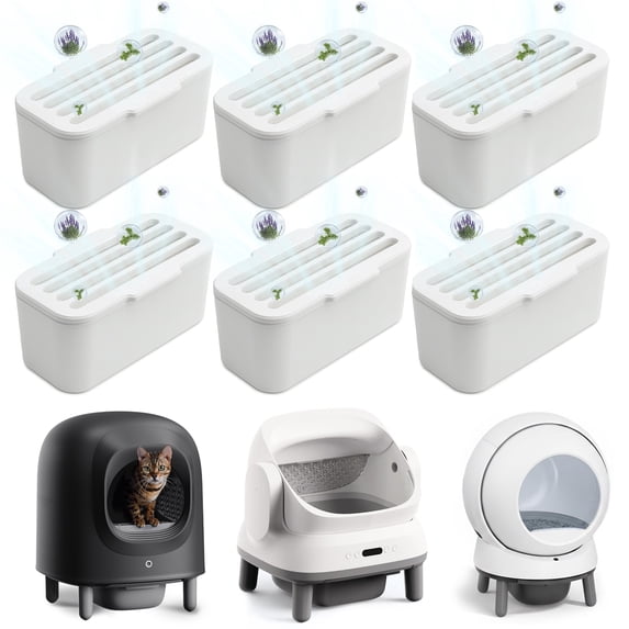 Aoruefar Pet Odor Eliminator Deodorization Box for Self Cleaning Cat Litter Box, Contains 6 Packs , Compatible with Aoruefar Automatic Cat Litter Box