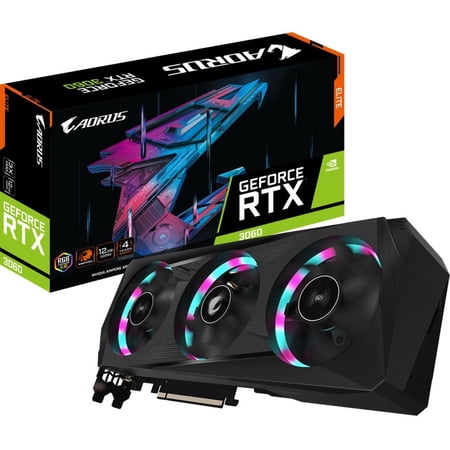 GIGABYTE NVIDIA GeForce RTX 3060 Graphic Card, 12 GB GDDR6