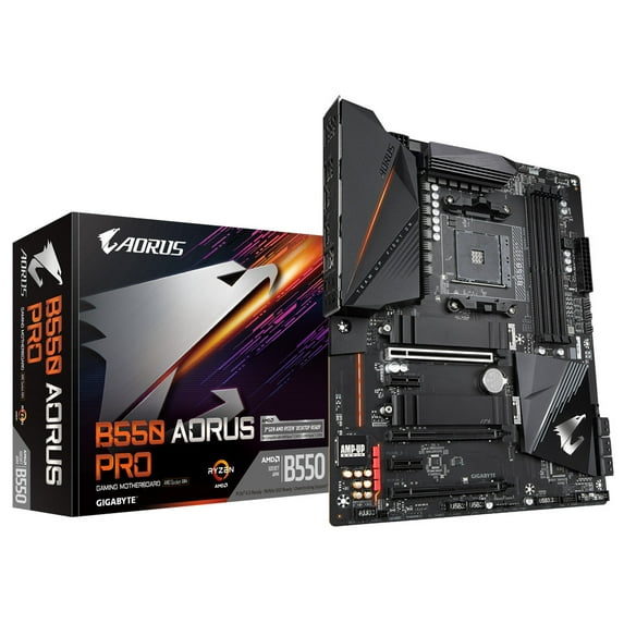Aorus Ultra Durable B550 AORUS PRO Desktop Motherboard - AMD Chipset - Socket AM4 - 128 GB DDR4 SDRAM Maximum RAM - DIMM, UDIMM - 4 x Memory Slots - 6 x USB 3.1 Port - HDMI - 1 x RJ-45 - 6 x SATA Inte