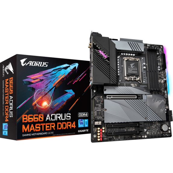 GIGABYTE Ultra Durable B660 AORUS MASTER DDR4 Gaming Desktop Motherboard, Intel B660 Chipset, Socket LGA-1700, Intel Optane Memory Ready, ATX