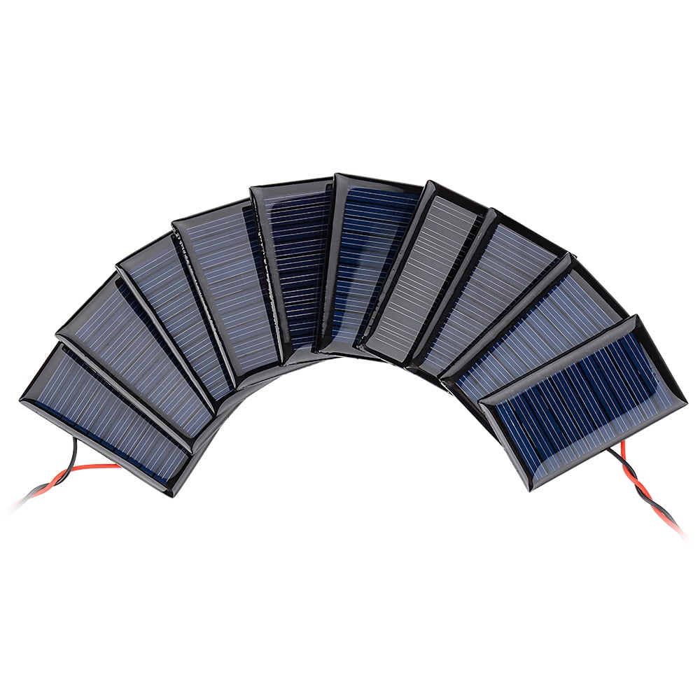Aoshike 5V 30mA Photovoltaic Cells DIY System Kit Mini Solar Panels 2.08 "X 1.18", 10 Pieces