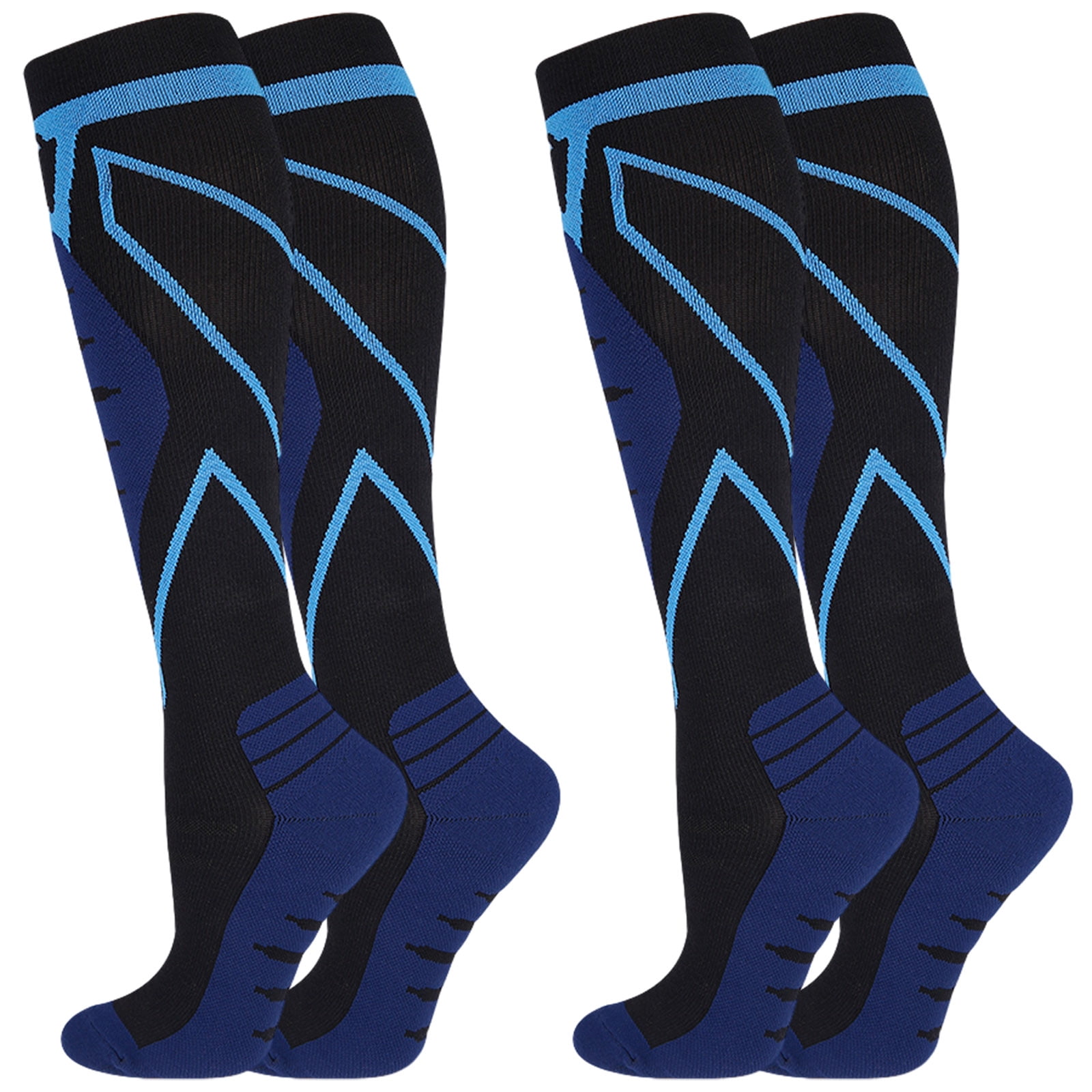 Aosijia (2 Pack) Sport Compression Socks for Men & Women 20-30 mmHg ...