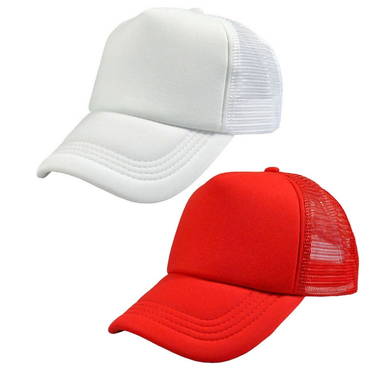 Aosijia 2 Pack Trucker Cap Mesh Hat Baseball Cap for Men Women Summer  Outdoor Sports Running Hat Lightweight Adjustable Strap and Small Braid 