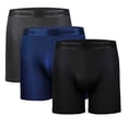 thumbnail image 1 of Aosijia 3 Pack Mens Underwear Soft Boxer Briefs Moisture-Wicking Breathable Mesh Sports Running Shorts Long Leg Underpants 3XL, 1 of 18