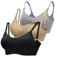 thumbnail image 1 of Aosijia 3 Pack Nursing Bras for Breastfeeding Seamless Comfort Maternity Bra Pregnancy Sleep Bralette M, 1 of 12