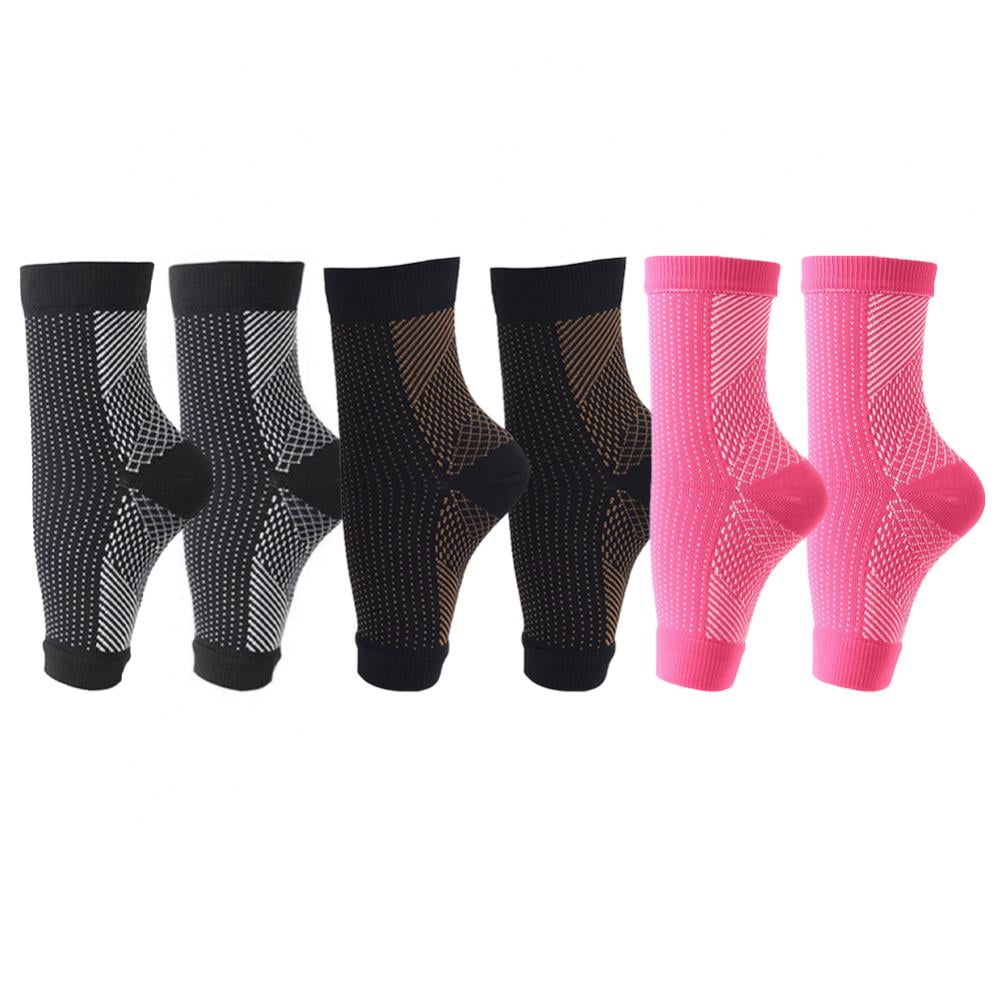 Aosijia 3 Pairs Neuropathy Socks for Women and Men 3 Pairs Open Toe