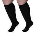 thumbnail image 1 of Aosijia 4XL 2 Pairs Compression Sock for Women Men Plus Size Extra Wide Calf Knee High Compression Stockings Closed Toe Circulation Compression Socks for Travel Nurse Running Cycling Athletic, 1 of 10