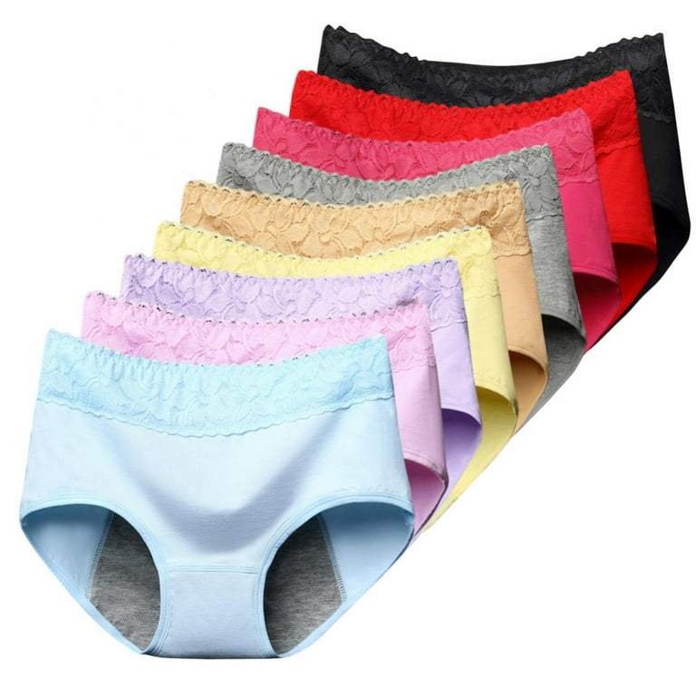 Aosijia Female Physiological Panties High Waisted Leak Proof Menstrual  Women Underwear Period Panties Cotton Seamless Briefs M