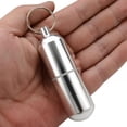 thumbnail image 1 of Aosijia Aluminum Alloy Pill Box with Keyring Waterproof Pill Case Organizer Pill Holder Box for Outdoor Travel Camping, 1 of 14