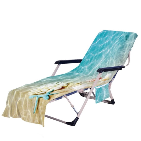 Aosijia Bohemia Beach Chair Cover with Side Pockets Quick Dry Chair Towel Cover for Sun Pool Sunbathing Garden Beach Hotel No Sliding