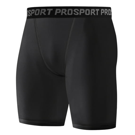 Aosijia Compression Shorts Men Spandex Sport Shorts Athletic Workout Running Tights Performance Underwear Black 1 Pack