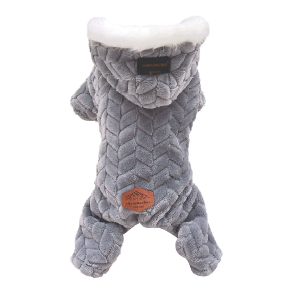 Aosijia Dog Pajamas 4-Legs Plush Jumpsuit Pet Thicken Coat Hoodie Winter Warm Puppy Clothes XXL