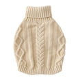 thumbnail image 1 of Aosijia Dog Sweaters Winter Warm Dog Clothes Turtleneck Knitted Pet Clothing Puppy Cat Sweater Vest Coat for Small Dogs Beige S, 1 of 9