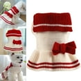 thumbnail image 1 of Aosijia Dogs Sweater Princess Dress with Bowtie Fall Winter Warm Pet Puppy Sweaters Skirt for Small Dogs (Red L), 1 of 12