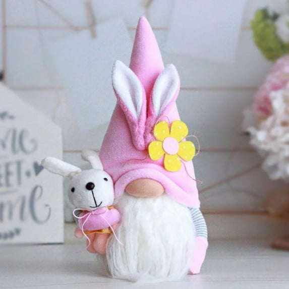 Aosijia Easter Decoration Faceless Plush Doll Easter Bunny Gnomes for Spring Party Home Decoration Gifts B