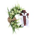 thumbnail image 1 of Aosijia Easter Wreath Door Hanging Decoration with Cross Bouquet Garland for Front Door Decor Simulation Plant Flower Decorations Grape Vines Wreath Spring Home Decoration, 1 of 5