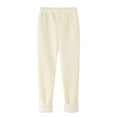 thumbnail image 1 of Aosijia Girls Thicken Fleece Leggings Winter Warm Toddler Kids Tights Long Pants for 2-13Y Beige, 1 of 9
