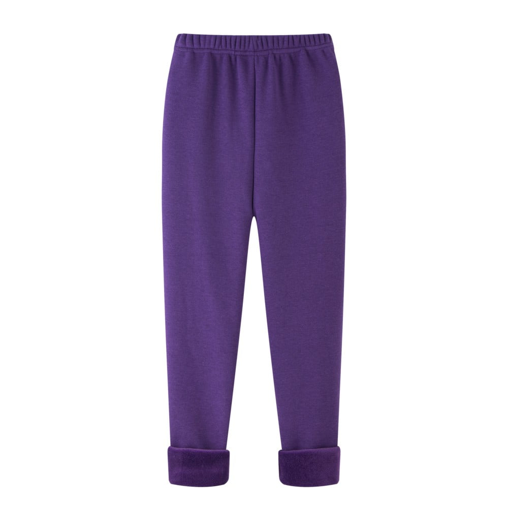 Aosijia Girls Thicken Fleece Leggings Winter Warm Toddler Kids Tights Long Pants for 2 13Y Purple Walmart