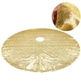 thumbnail image 1 of Aosijia Gold Christmas Tree Skirt,30" Sequin Double Layers Xmas Tree Ornaments for Gold Christmas Decorations, 1 of 9
