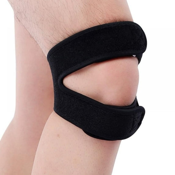 ChYoung Patella Strap Knee Support Adjustable Knee Pain Relief for Men and Women Running, Arthritis, Jumper (Black)