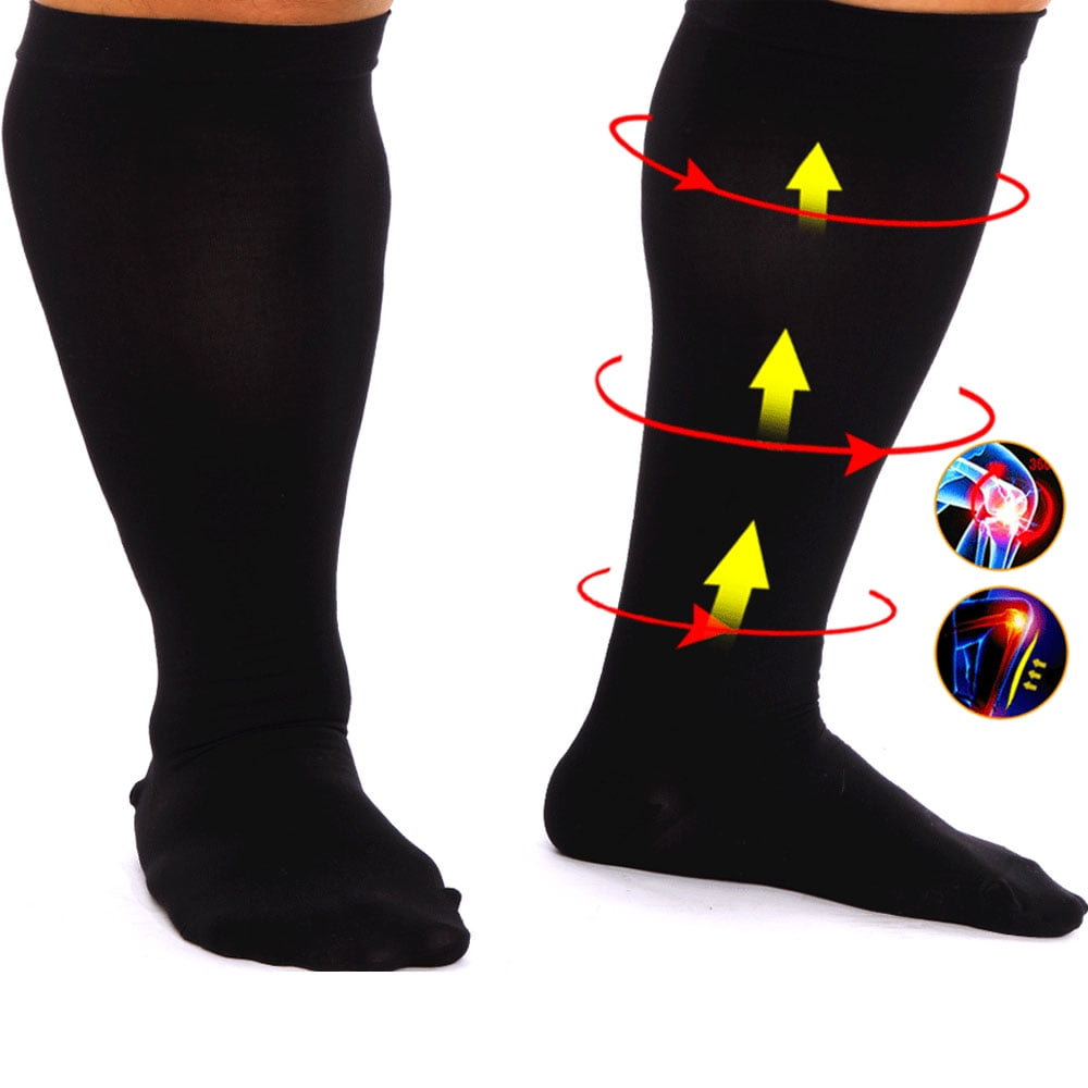 Aosijia Plus Size Sports Compression Socks for Women & Men Extra Large Wide  Calf Unisex Compression Stockings for Varicose Vein Circulation Swelling