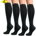 thumbnail image 1 of Aosijia S/M(4 Pack) Zipper Compression Socks for Women Men, 15-30mmHg Closed Toe Knee High Support Socks, Wide Plus Size Calf Compression Stockings for Running,Nurse,Travel,Cycling,Athletic, 1 of 11