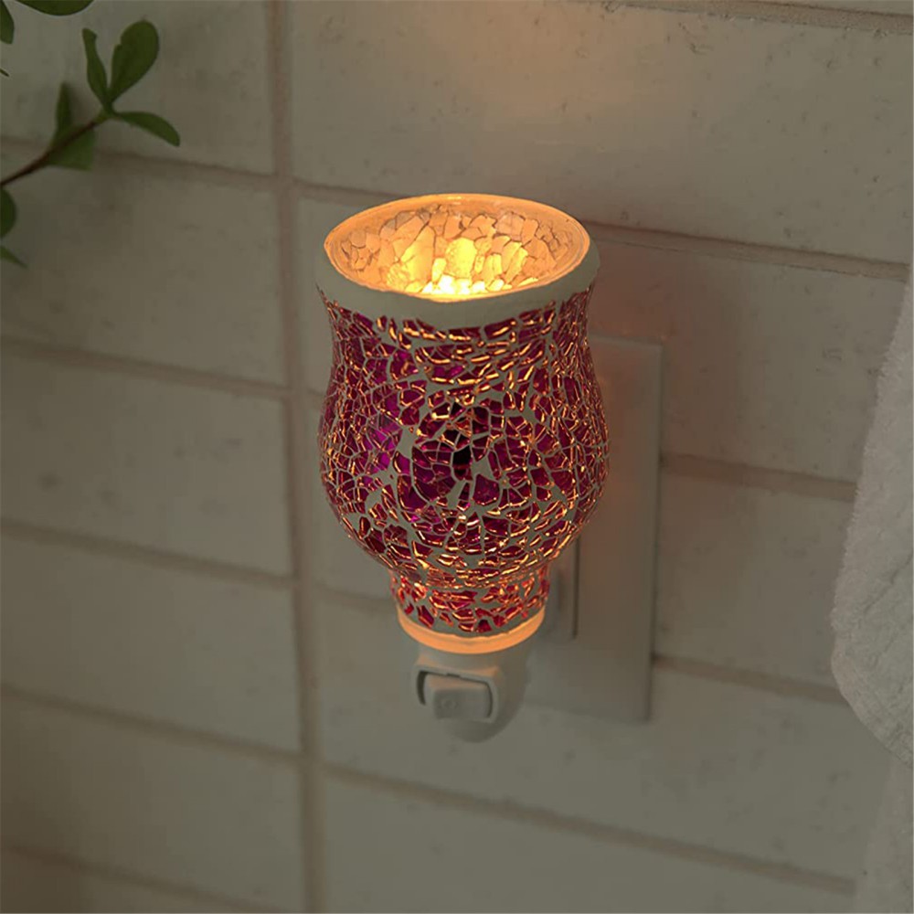 Aosijia Wall Plugin Wax Warmer for Scented Wax Mosaic Glass Crackled