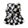 thumbnail image 1 of Aosijia Warm Plaid Dog Dress Pets Puppy Skirt Hoodie Coat Thick Jacket Small Dog Cat Sweatshirt Clothes Black L, 1 of 7