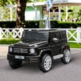 thumbnail image 1 of Aosom 12V Benz G500 Licensed Kids Electric Car with Remote Control, Black, 1 of 8