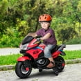 thumbnail image 1 of Aosom 12V Kids Electric Motorcycle with Training Wheels, Battery Power Motorbike for Kids Ages 3-8 Years Old, High-Traction at 3.7 Mph Top Speed, with Light Music, Red, 1 of 9