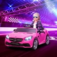 thumbnail image 1 of Aosom 12V Kids Electric Ride On Car with Parent Remote Control, Two Motors, 2 Speeds, Music, LED Lights, USB for 3-6 Years Old, Pink, 1 of 9