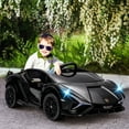 thumbnail image 1 of Aosom 12V Ride on Car, Lamborghini SIAN Licensed Battery Powered Electric Car for Kids with Remote Control, Horn, Music, & Headlights, Black, 1 of 9