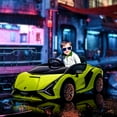 thumbnail image 1 of Aosom 12V Ride on Car, Lamborghini SIAN Licensed Battery Powered Electric Car for Kids with Remote Control, Horn, Music, & Headlights, Green, 1 of 9