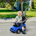 thumbnail image 1 of Aosom 3 in 1 Push Car, Sliding Car with Horn Music Light, Blue, 1 of 9