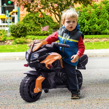 Aosom 6V Electric Motorcycle for Kids, Dirt Bike, Ride-On Toy, Orange