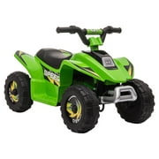 Aosom 6V Kids ATV 4-Wheeler Ride on Car, Electric Motorized Quad Battery Powered Vehicle with Forward/Reverse Switch for 18-36 Months Old Toddlers, Green