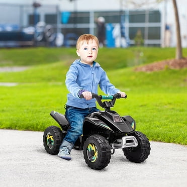 Aosom 6V Kids ATV 4-Wheeler Ride on Car for 18-36 Months Old Toddlers, Black