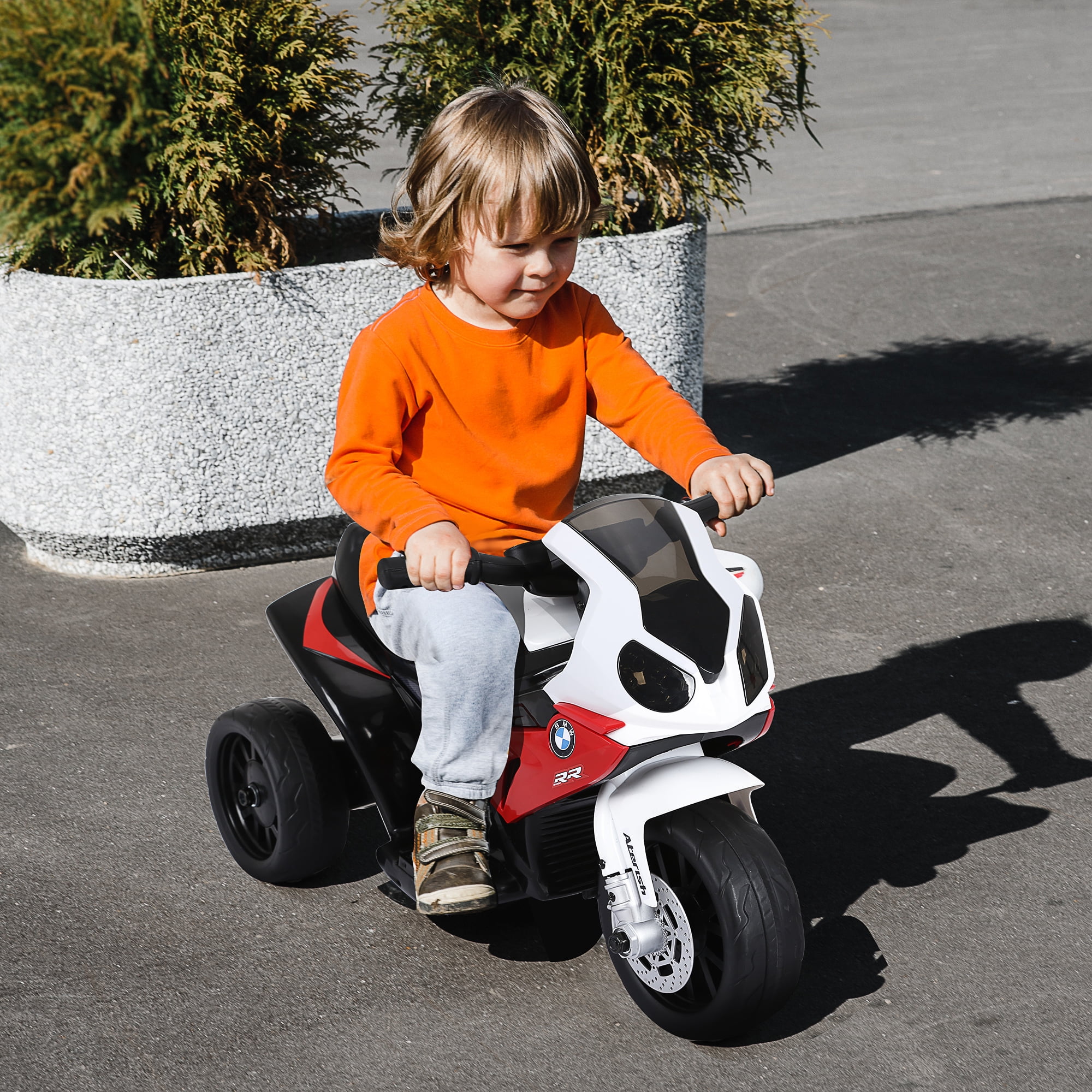 6V Red and Black BMW Licensed Kids Motorcycle with Headlight
